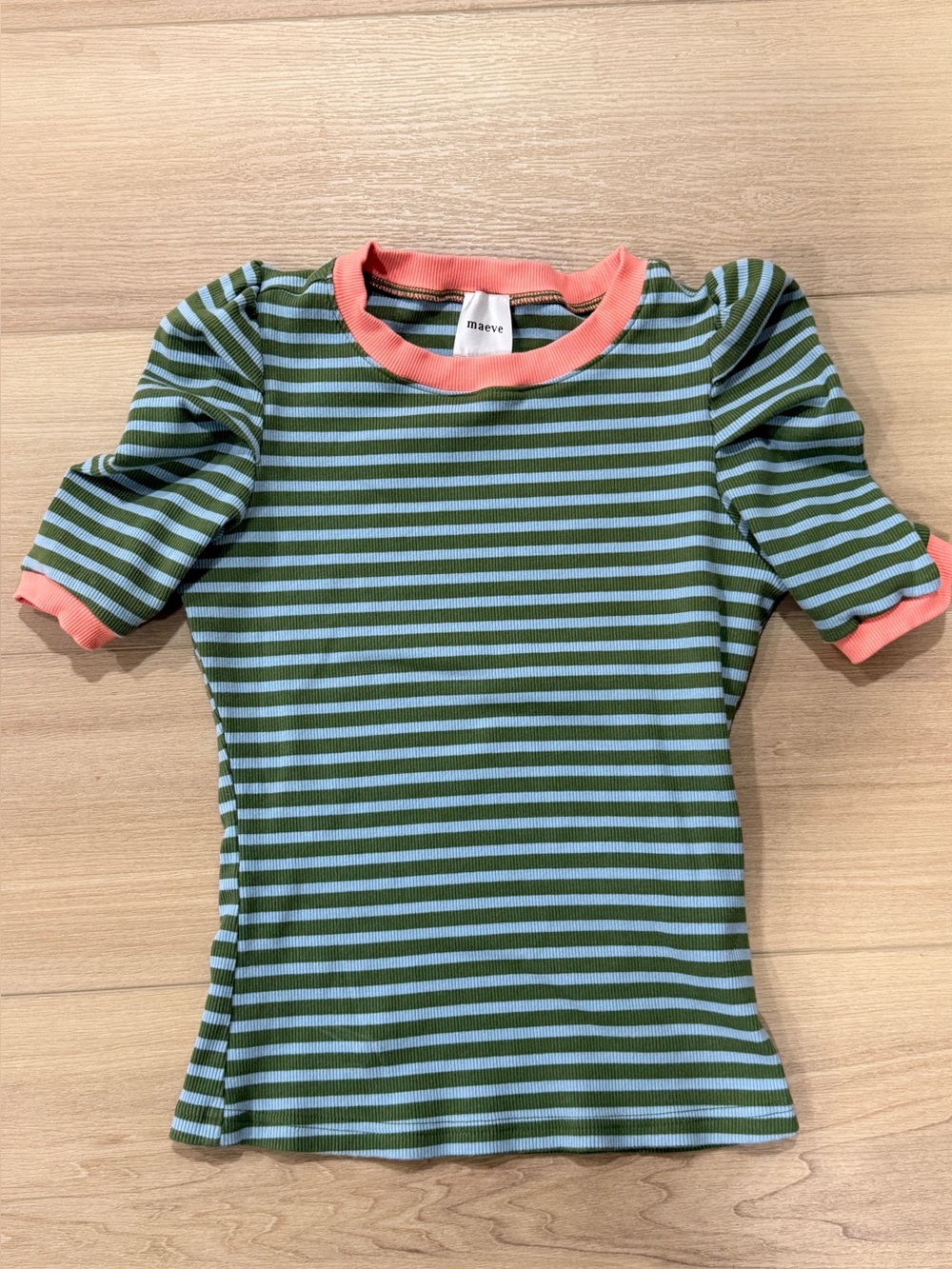 Maeve by Anthropologie Puff-sleeve Striped Top—XXS